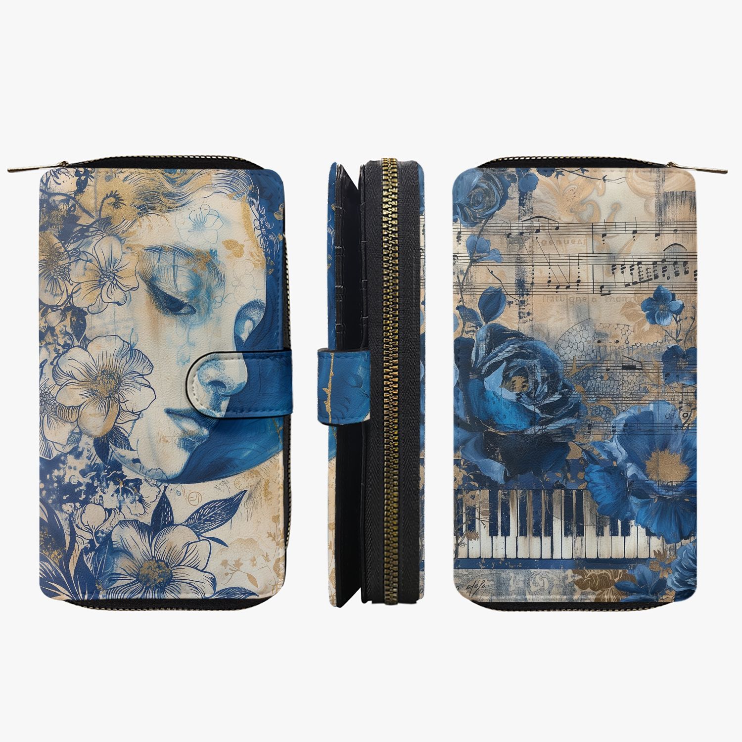 Large wallet Vienna Blue Journal
