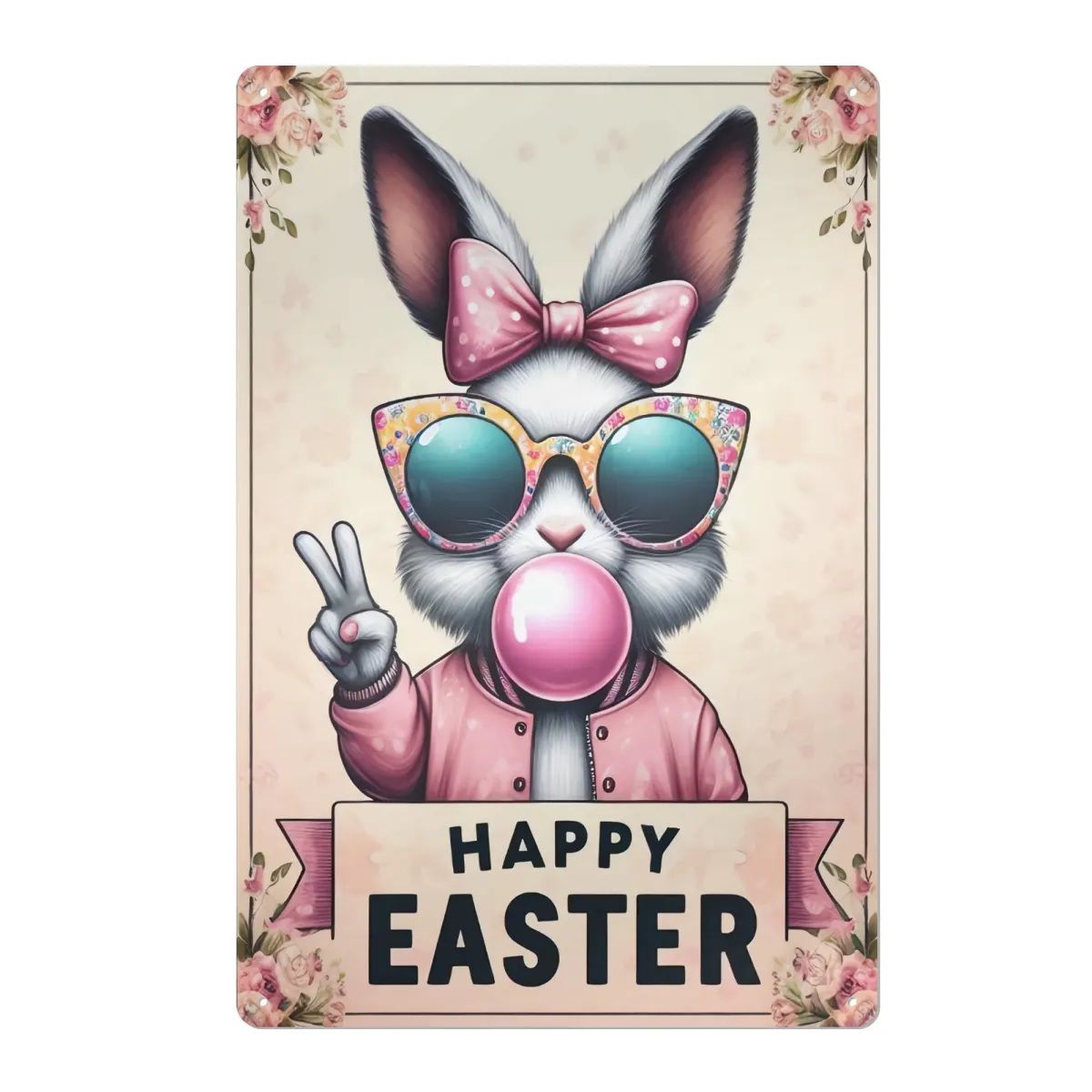 Tin sign &quot;Hello Summer&quot; cat