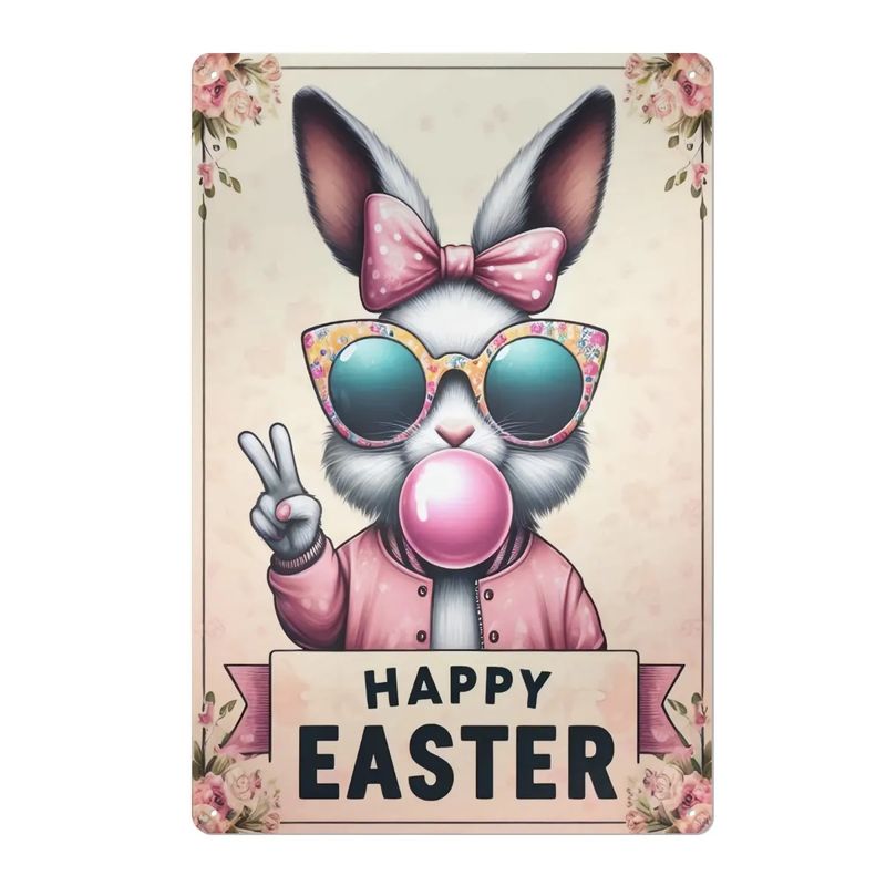 Tin sign &quot;Hello Summer&quot; cat