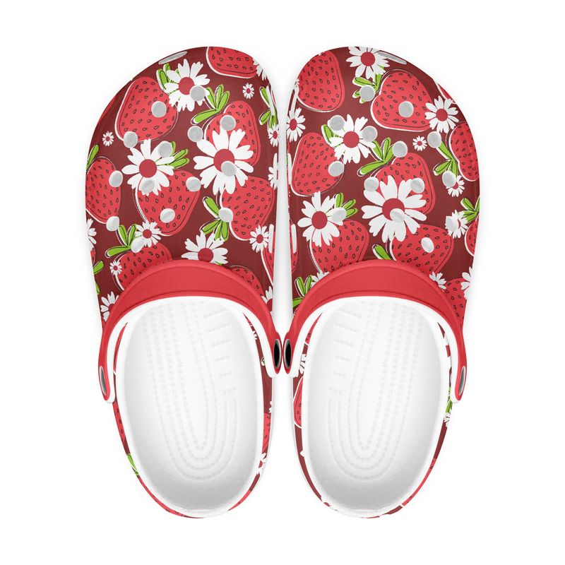 Red Strawberry Clogs
