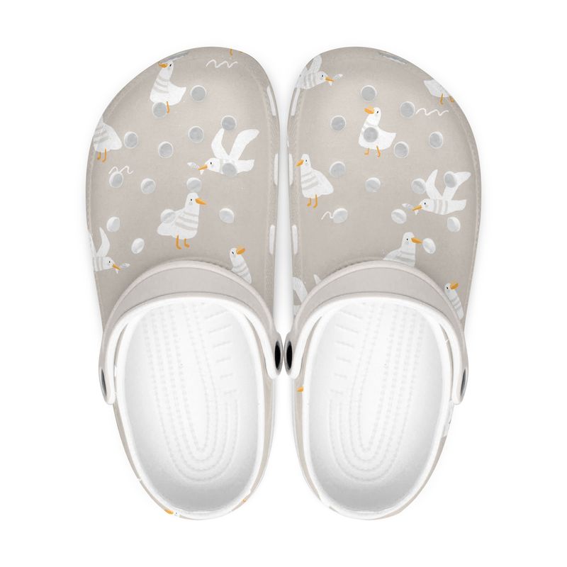 Beige Maritime Seagull Clogs