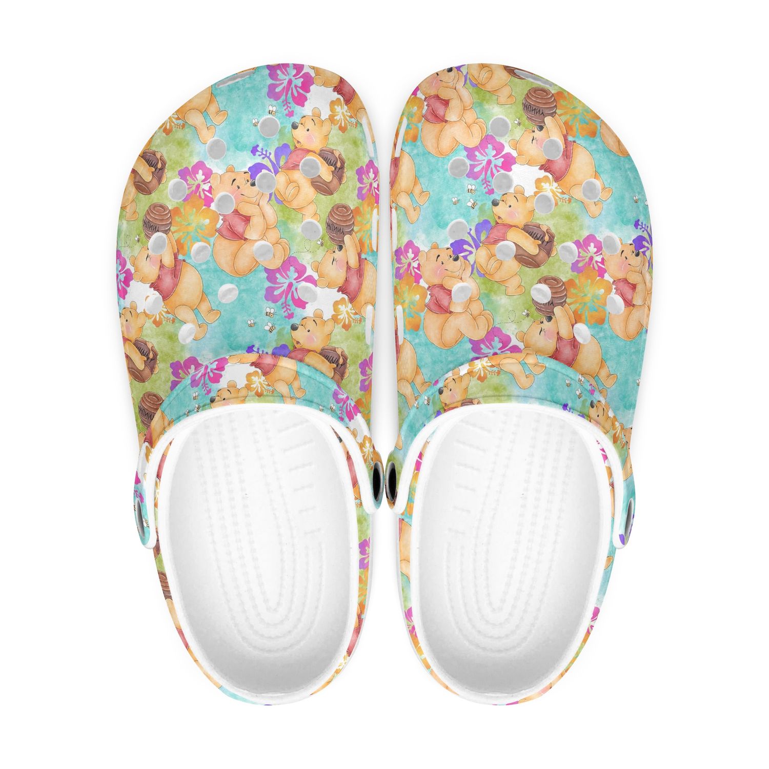 Summery Colorful Winnie The Pooh Clogs