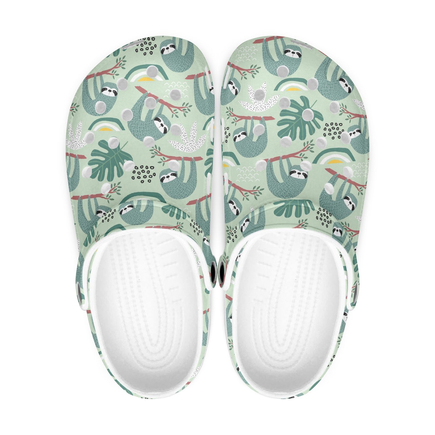 Fancy Green Sloth Clogs