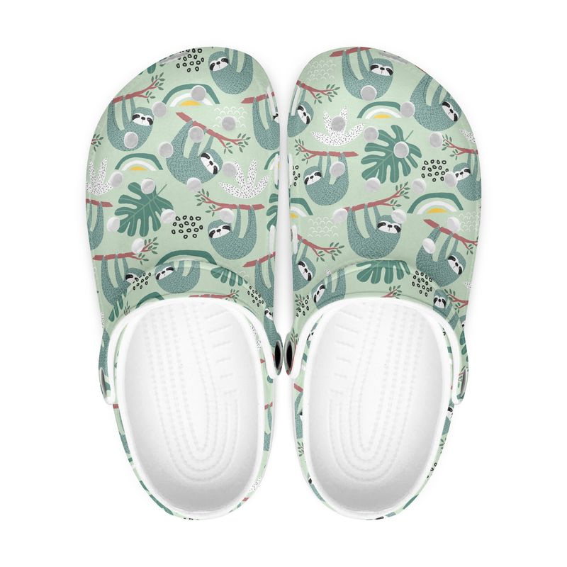 Fancy Green Sloth Clogs