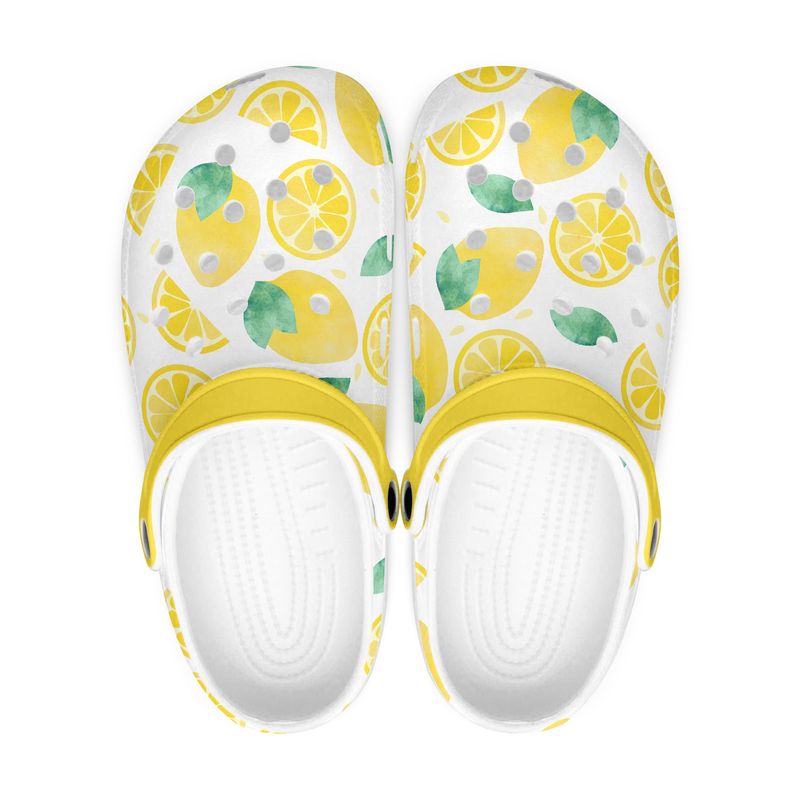 Fruity Yellow Lemon Clogs