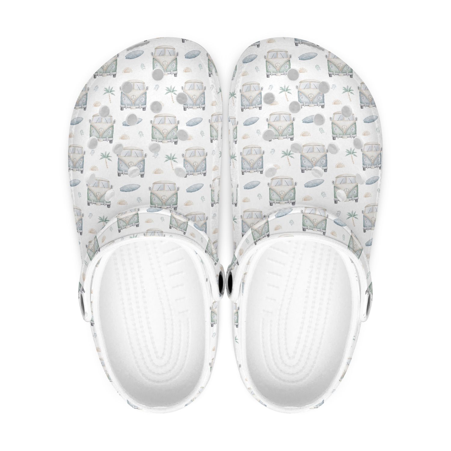 Funny White Clogs - Colorful Balloon Dogs