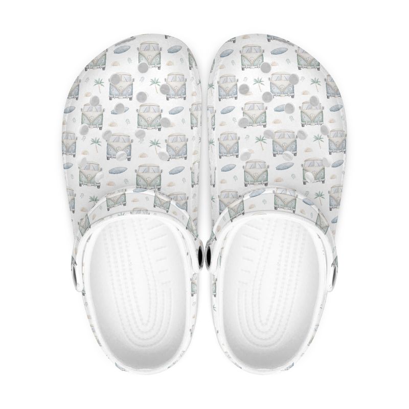 Funny White Clogs - Colorful Balloon Dogs