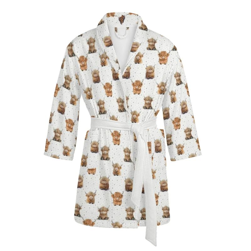 Funny Highland Cow Bathrobe