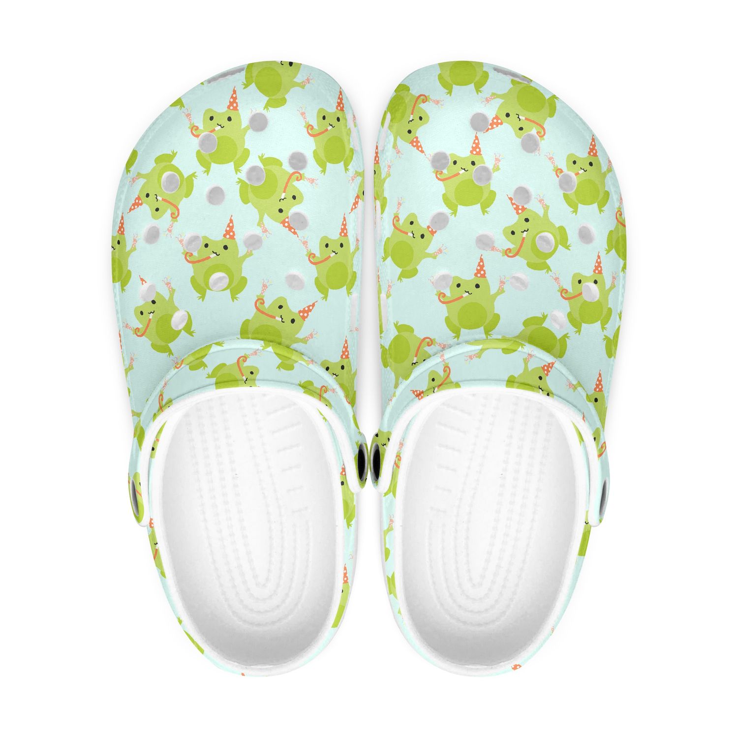Funny frog clogs “Froggy Fiesta”