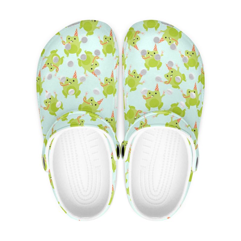 Funny frog clogs “Froggy Fiesta”