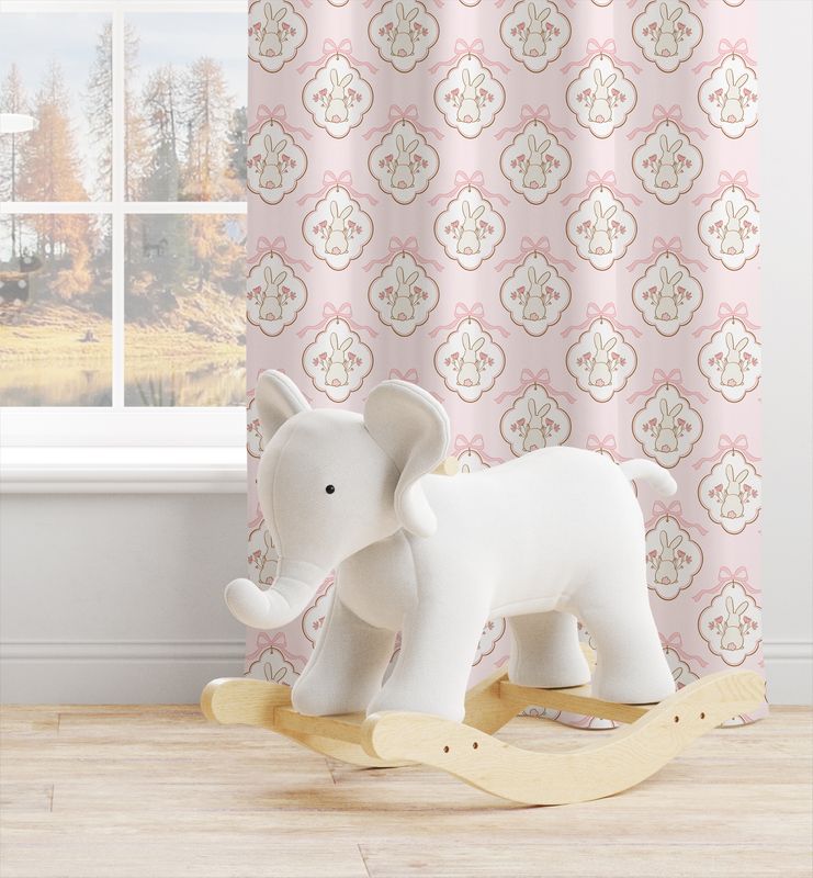 Bunny Blossom Dream Blackout Curtain