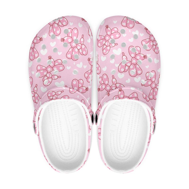 “Bubble Puppy Parade” – Pink Edition clogs