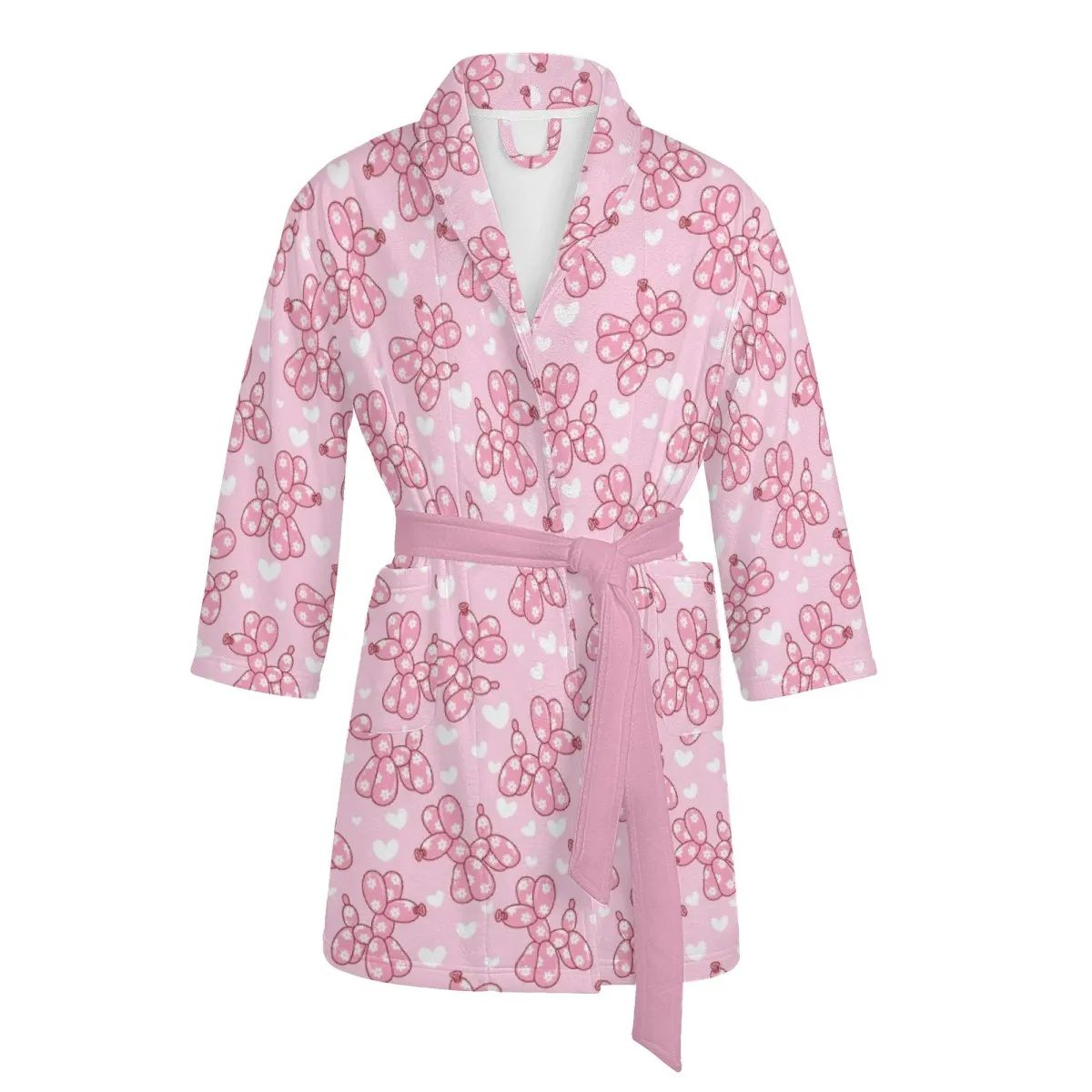 Bubble Puppy Parade – Pink Edition – Balloon Dog in Pink Bathrobe