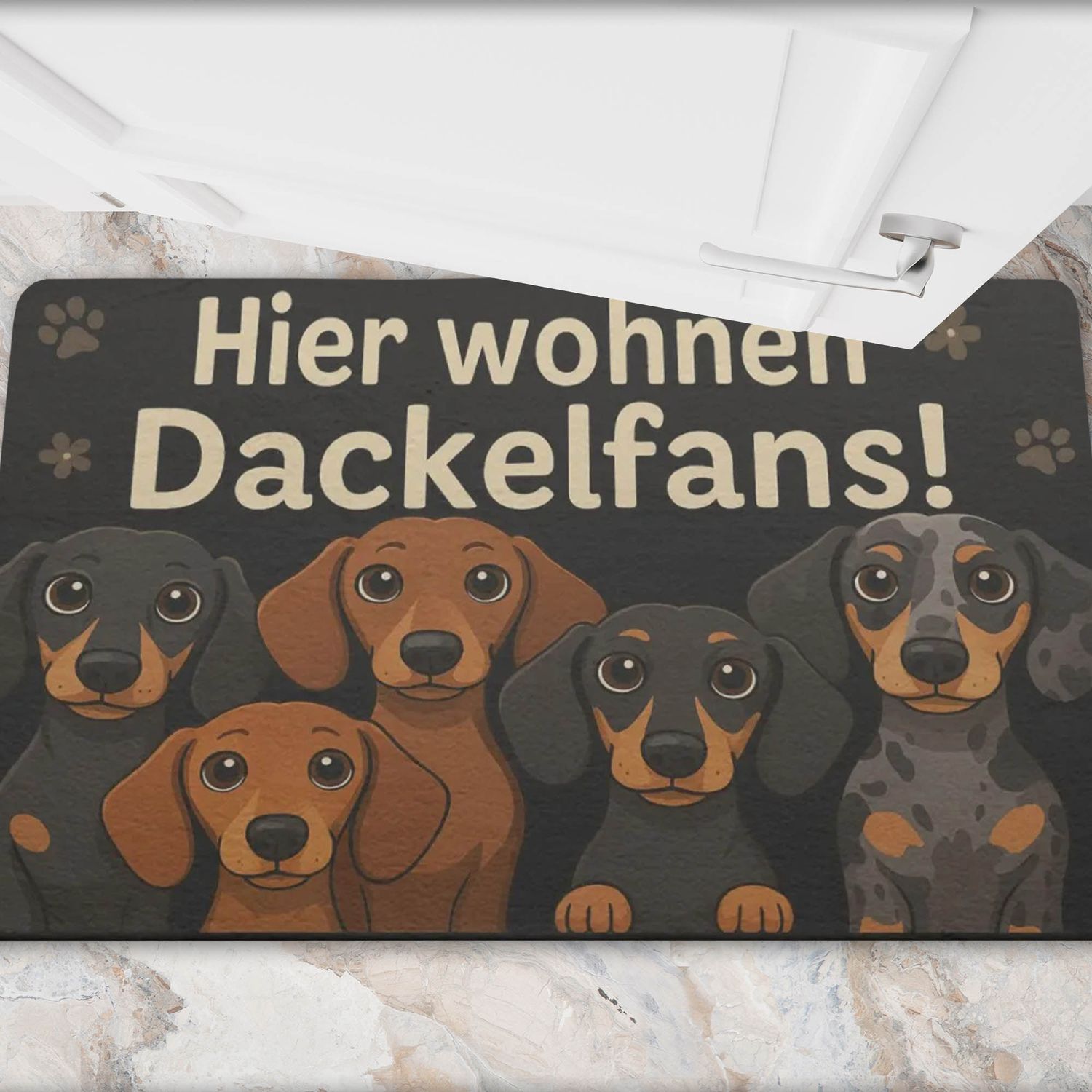 Doormat &quot;Dachshund fans live here!&quot; Dogs