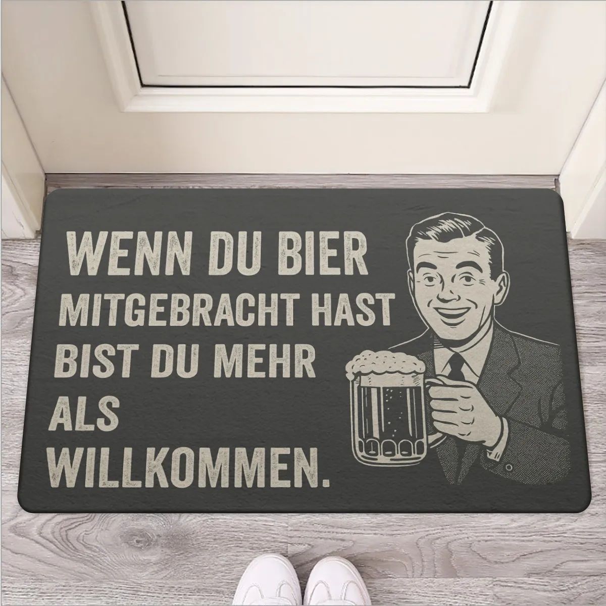 Doormat &quot;If you brought beer, you are more than welcome&quot;