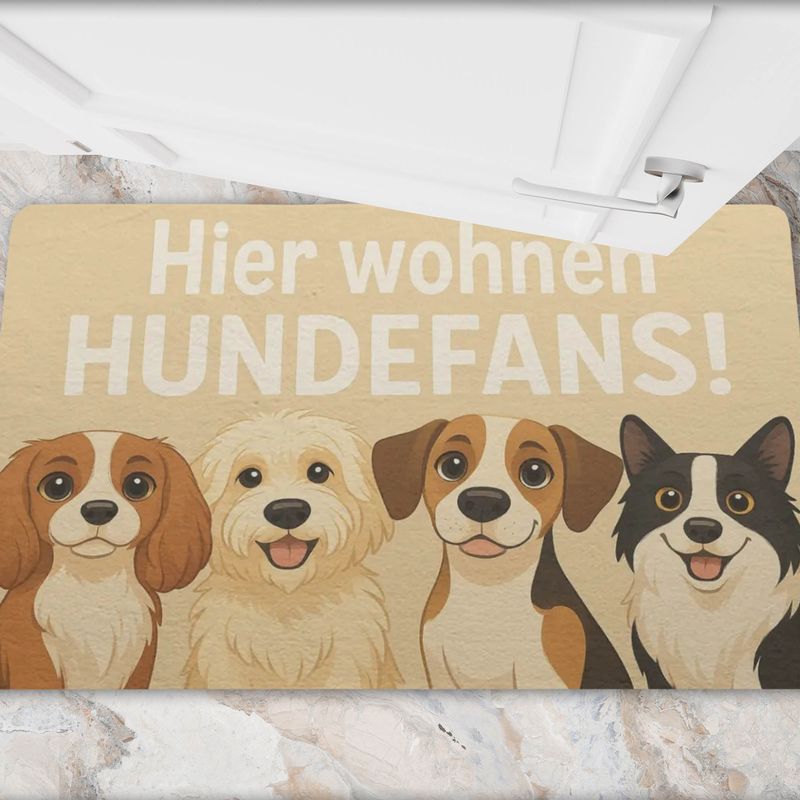 Doormat &quot;Dog fans live here&quot; Dog