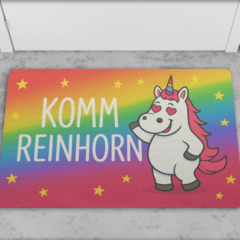 Doormat “Come Reinhorn” Unicorn