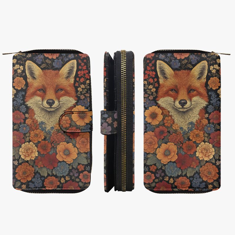 Large wallet &quot;Fox Magic – Guardian of the Wildflowers&quot;