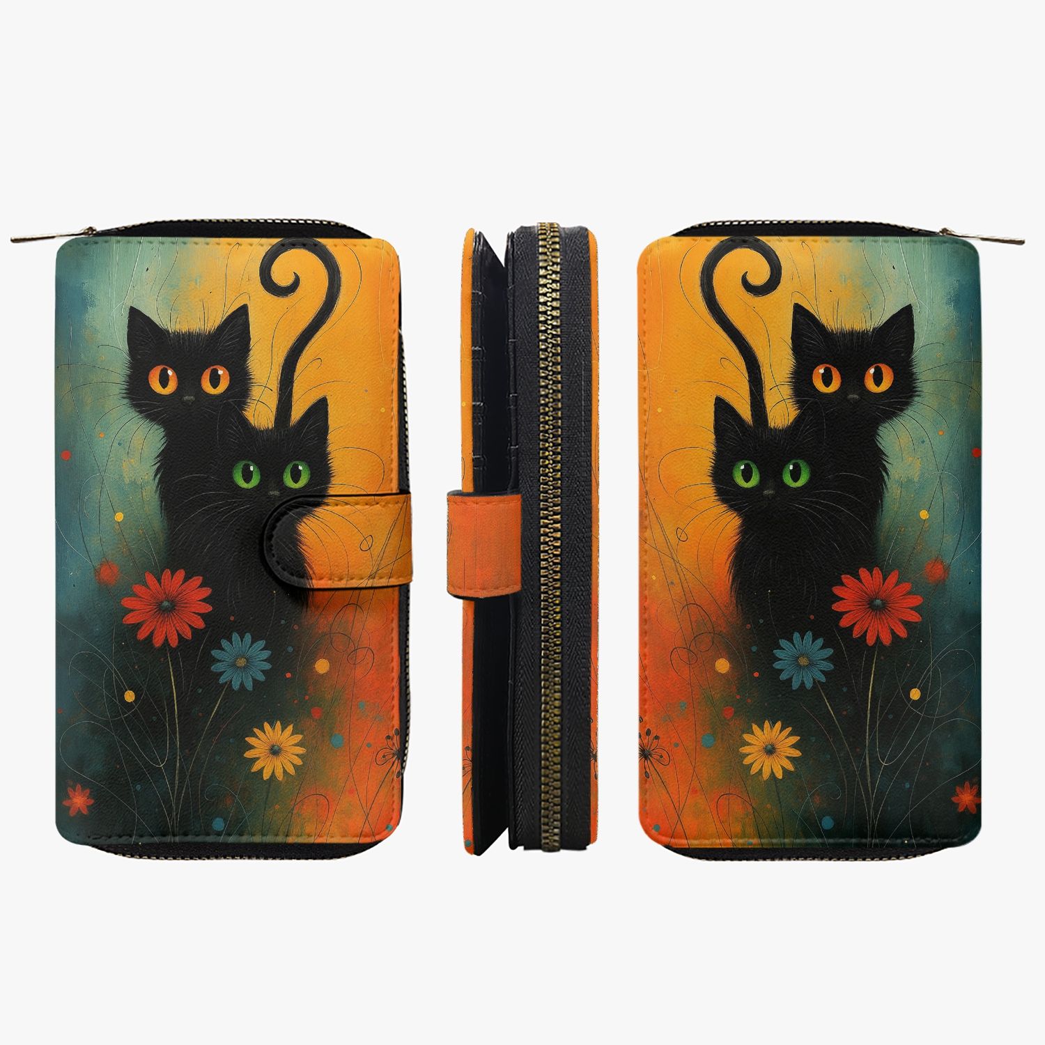 Large wallet “Magical Cat Love” cat