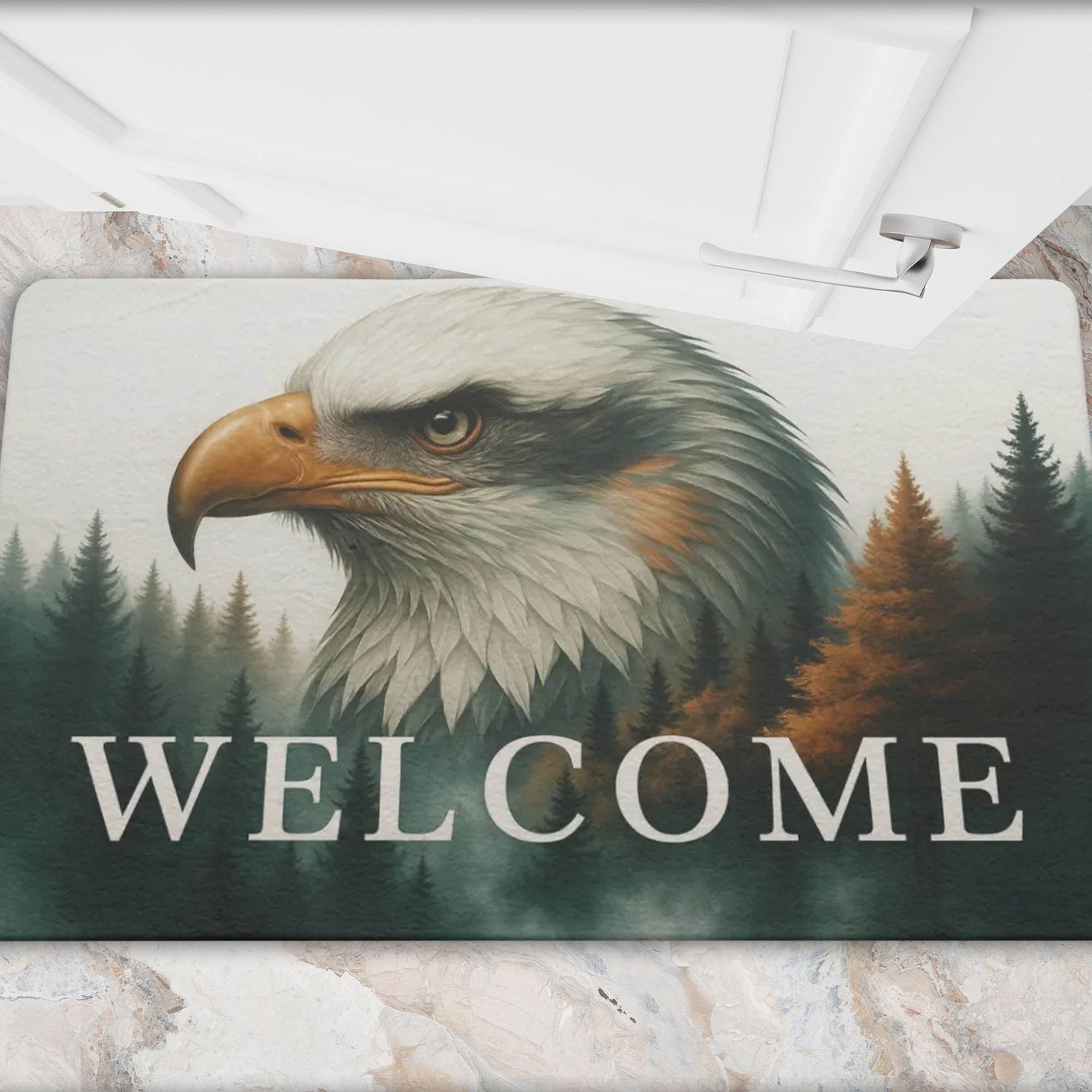 Welcome doormat in eagle design