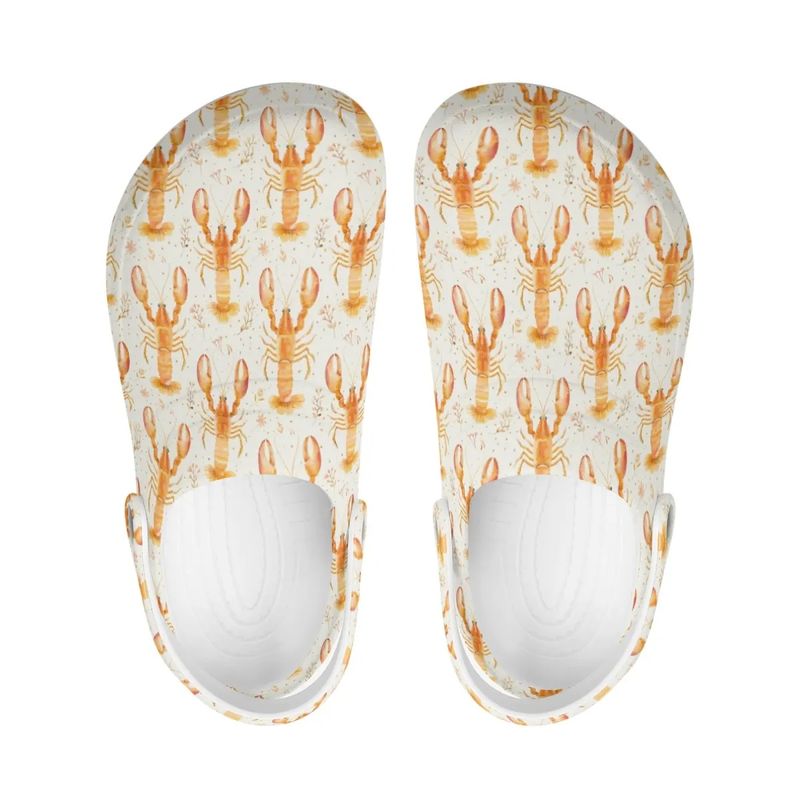 Closed clogs - beige with lobster
