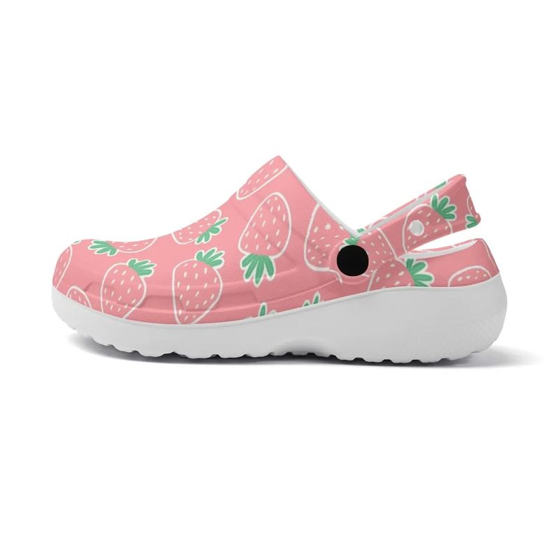 Closed clogs - strawberry design