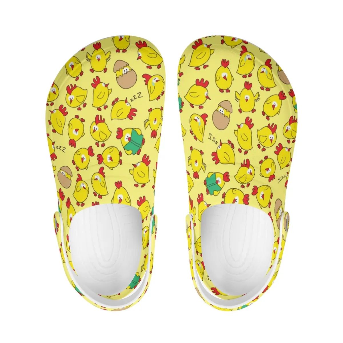 Closed clogs - chick pattern