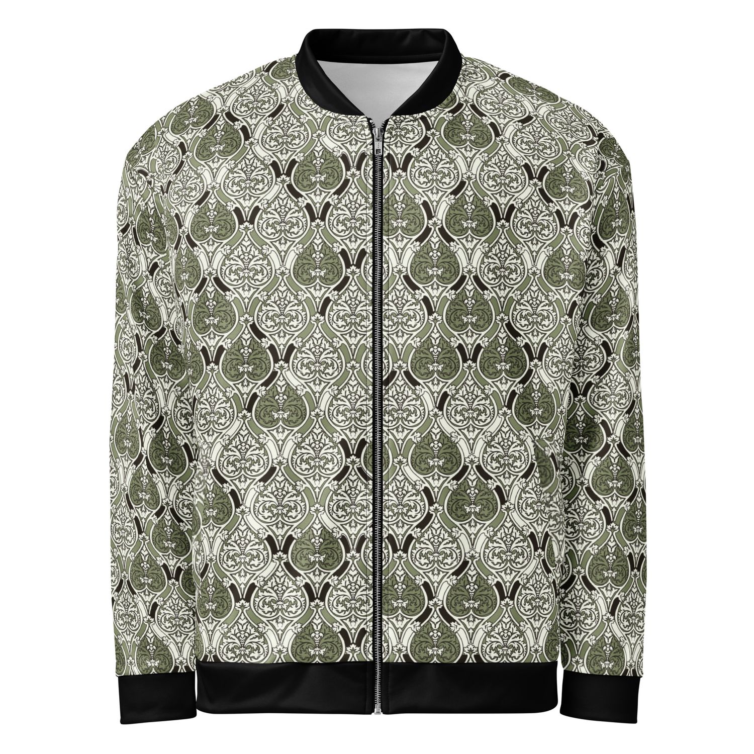 Lightweight bomber jacket with ornamental pattern