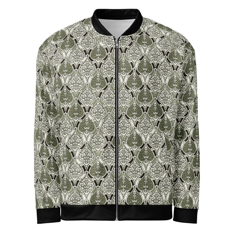 Lightweight bomber jacket with ornamental pattern