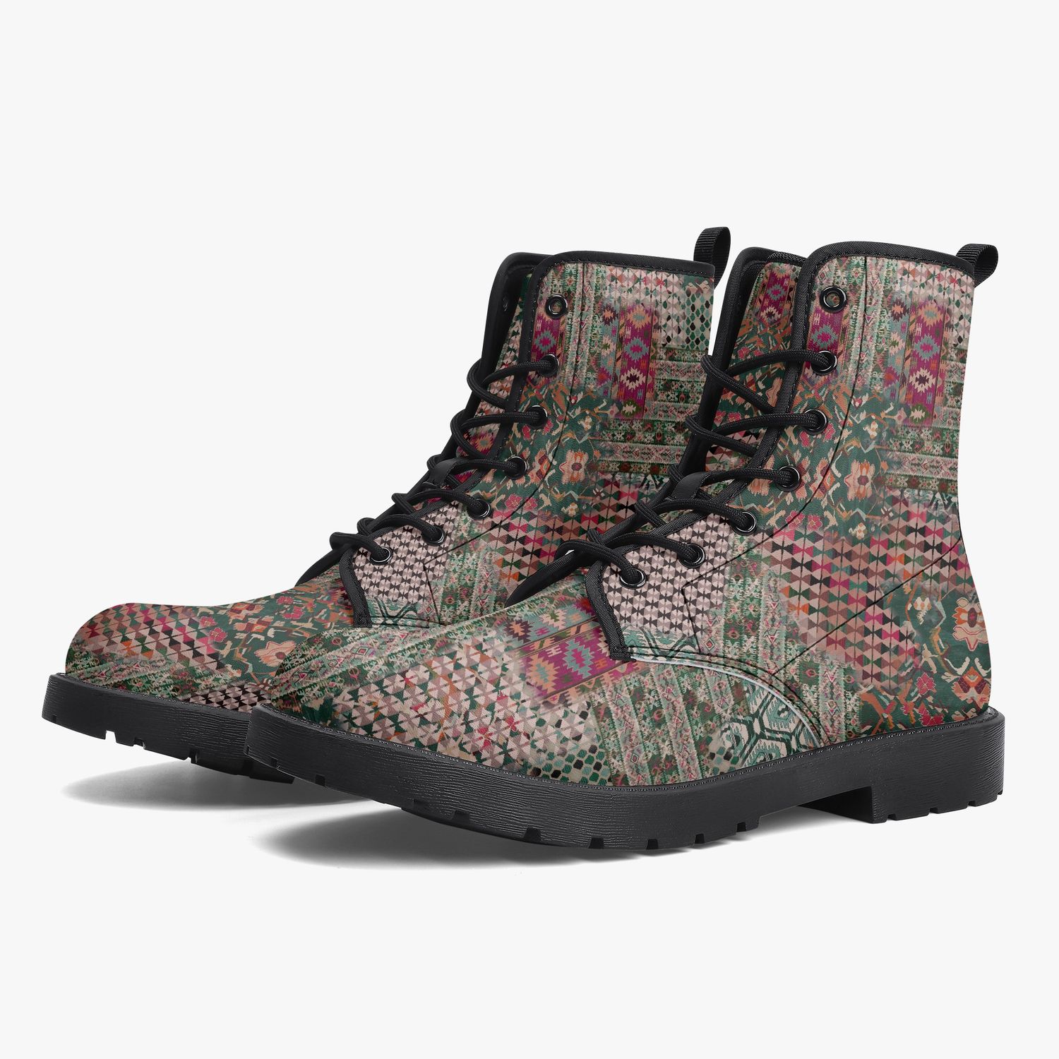 Ethnic-style leather boots “Boho Mosaic”