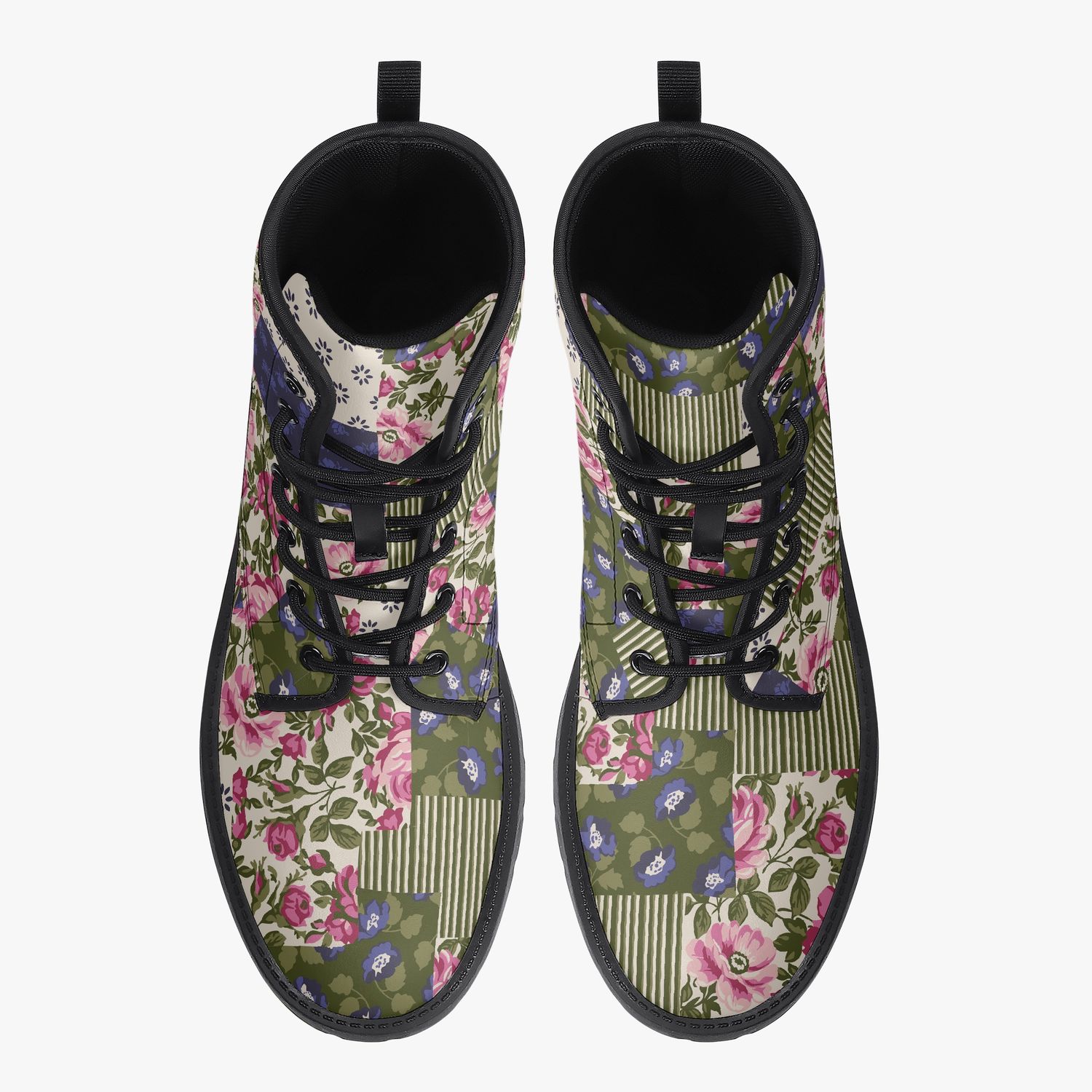 Leather boots “Garden Patch” in country house style