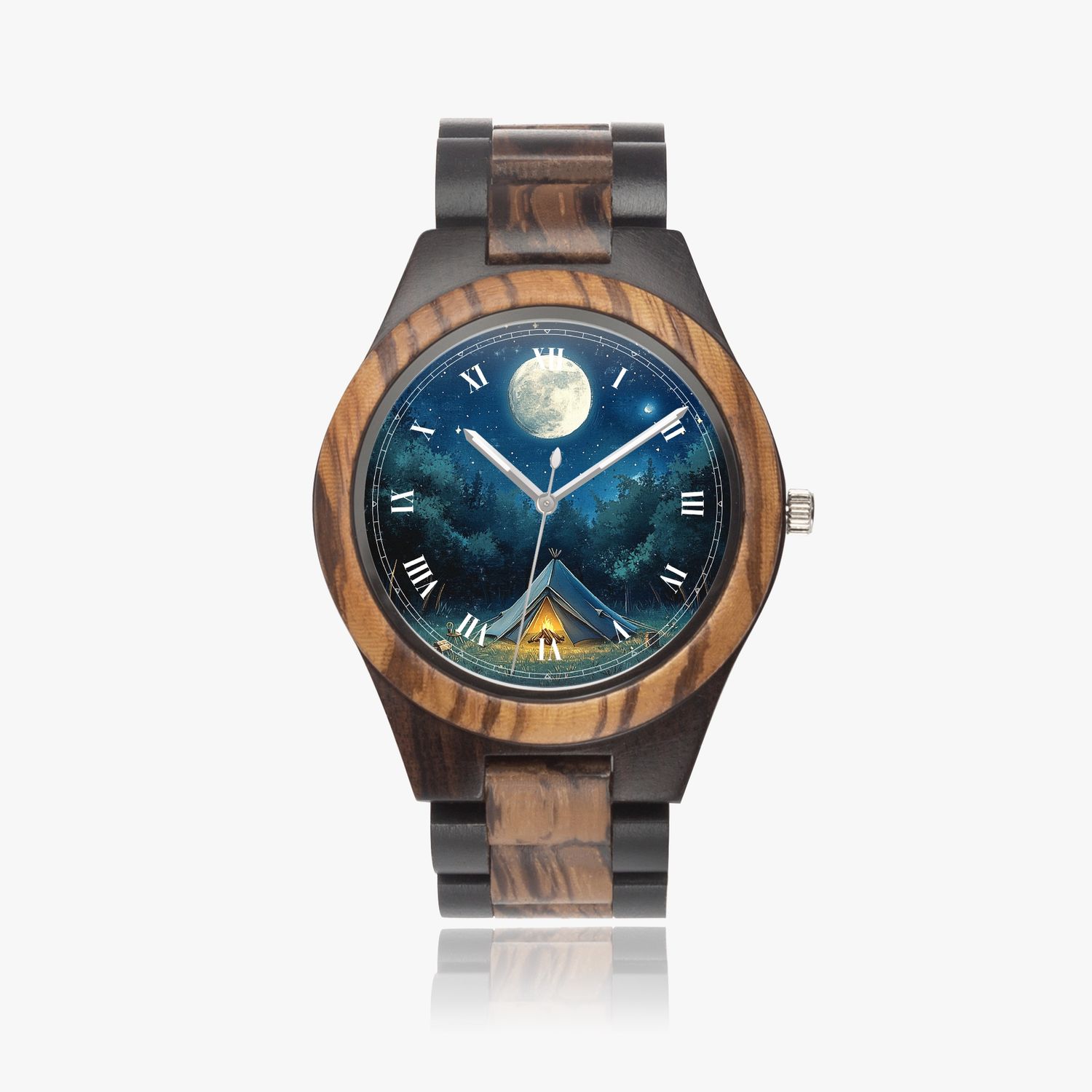 Unisex wooden watch “Campfire Moon”