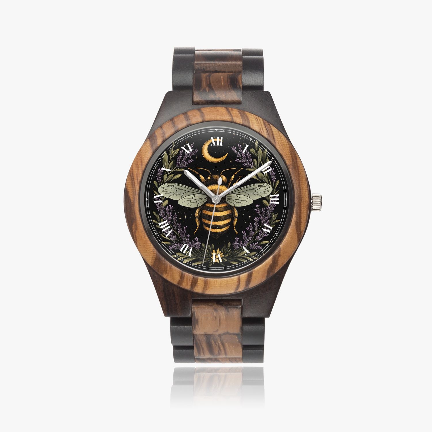 Unisex wooden watch “Moon Bee”