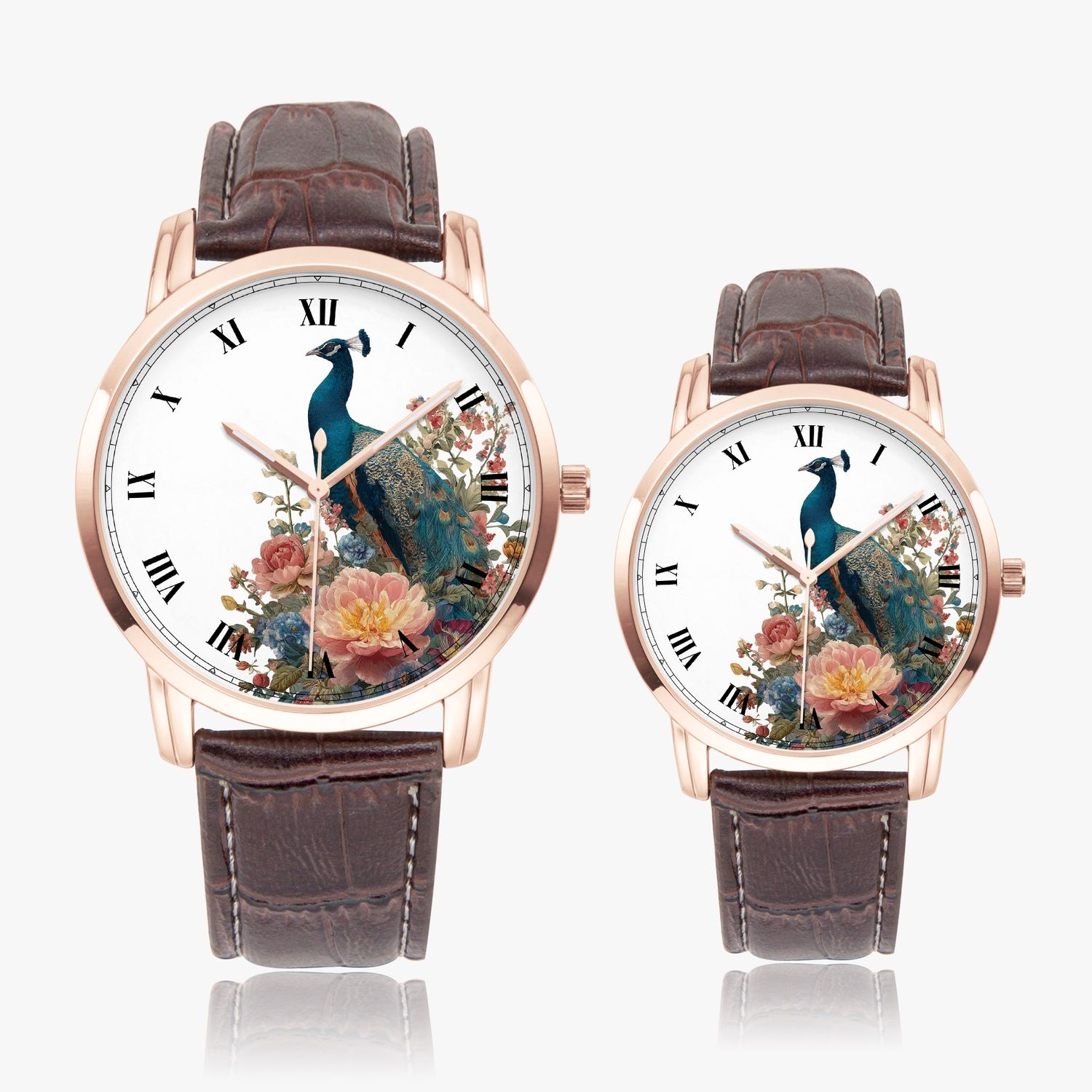 KARO leather wristwatch “Royal Peacock”