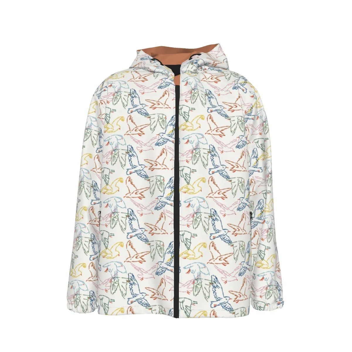 Windproof children&#39;s jacket seagull pattern