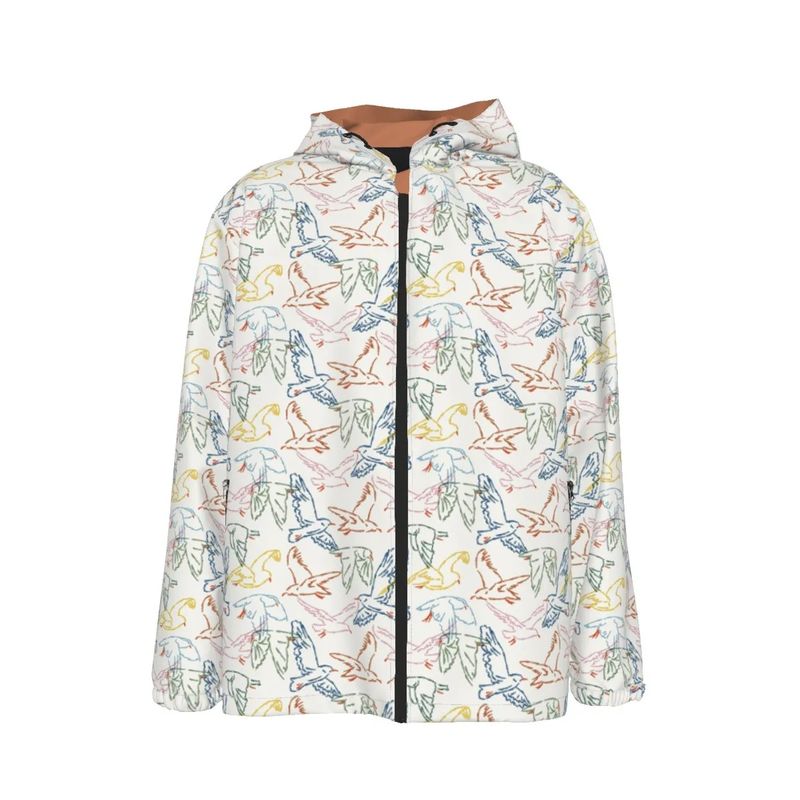Windproof children&#39;s jacket seagull pattern