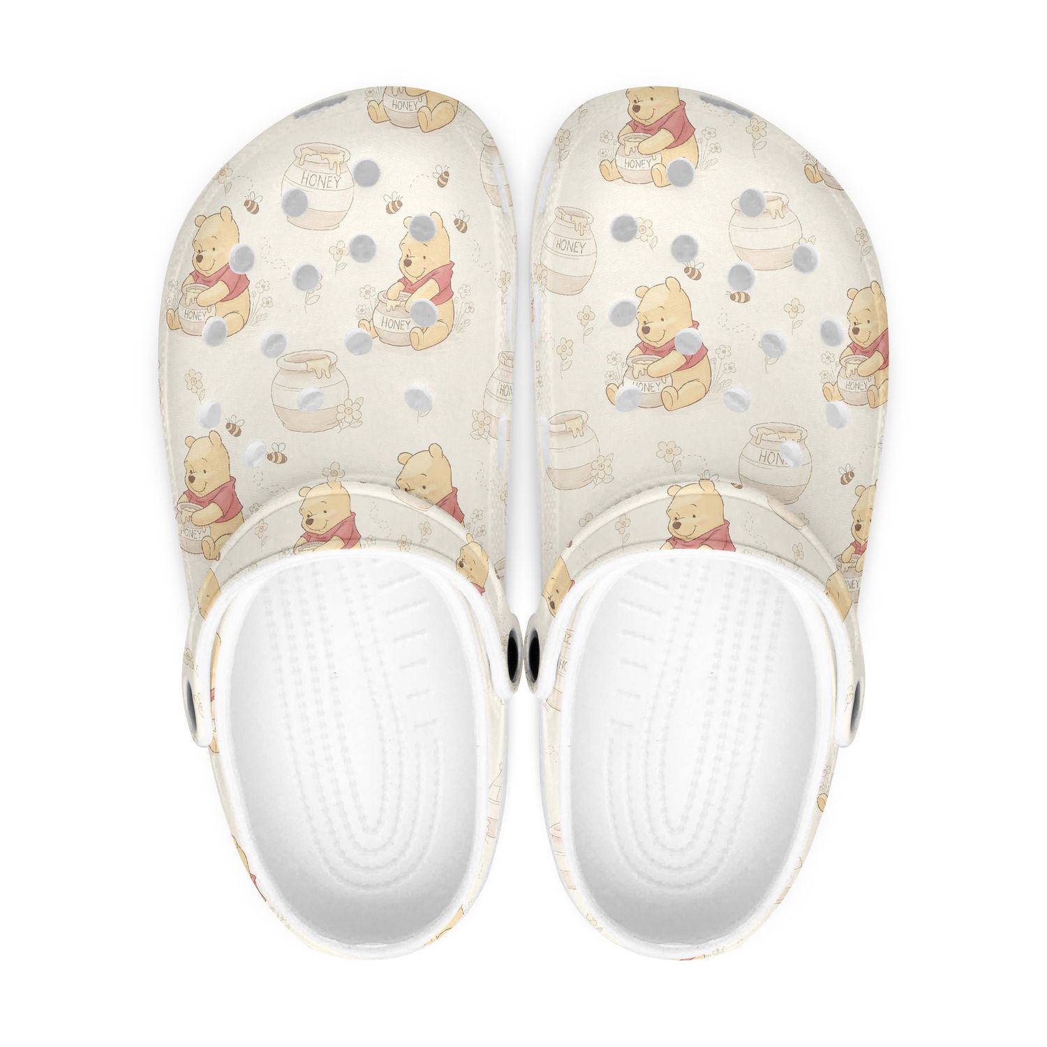 Beige Clogs - Winnie the Pooh Honigtopf