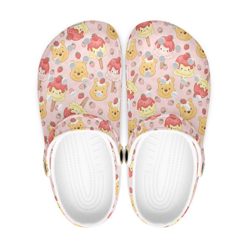 Summery Clogs - Winnie the Pooh Strawberry Ice Cream