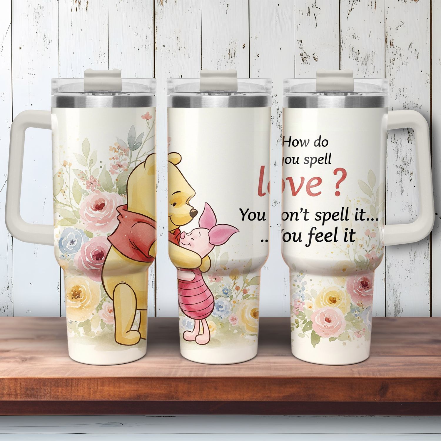 Tumbler with handle - ToGo - Winnie the Pooh &amp; Piglet motif