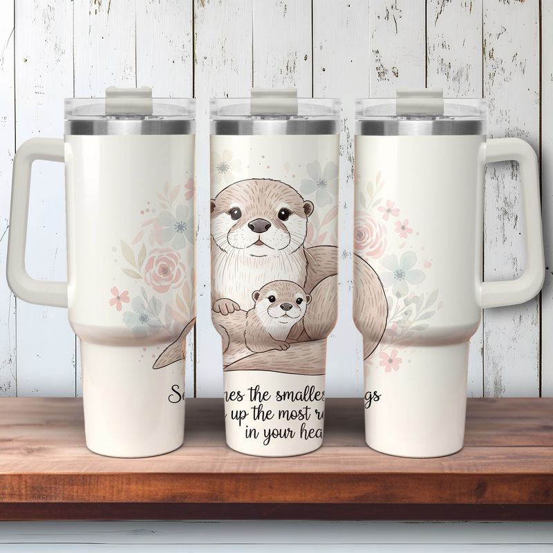 Tumbler with handle - ToGo - Otter design