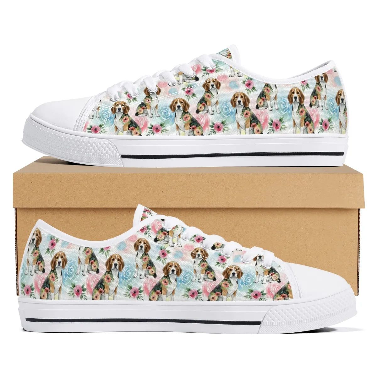 Canvas Shoes - Beagle Dog Motif