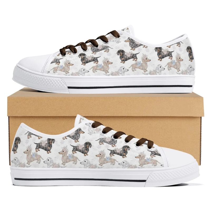 Canvas Shoes - Cute Dachshund Pattern