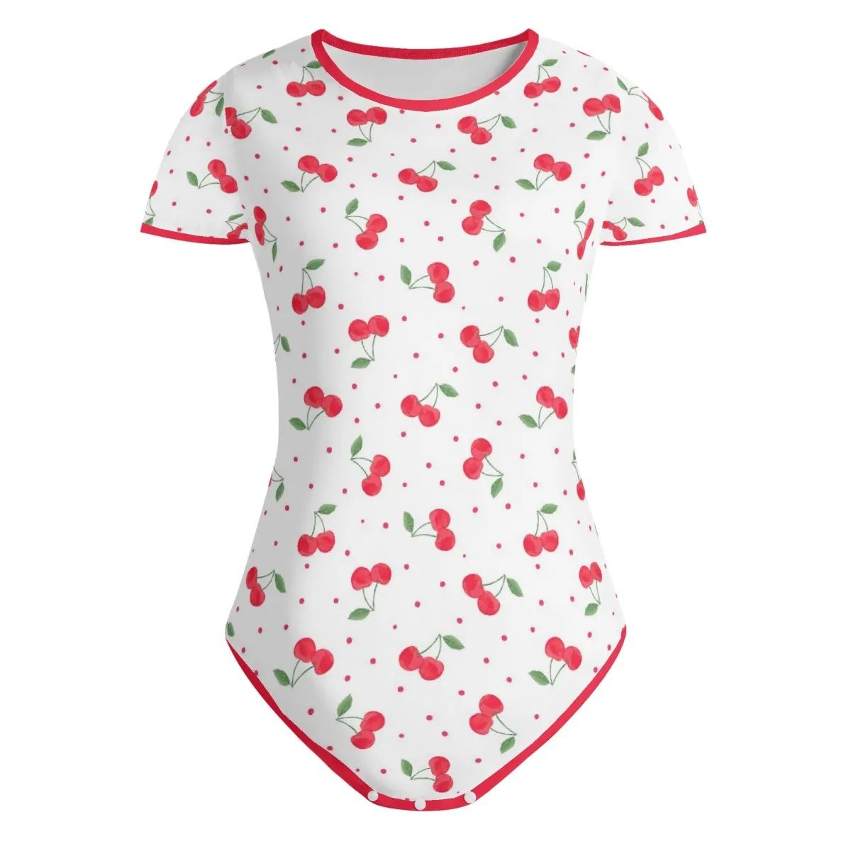White Bodysuit Cherry Pop
