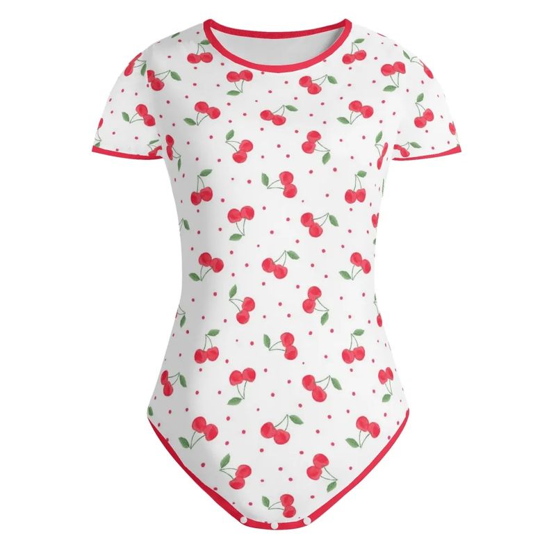 White Bodysuit Cherry Pop