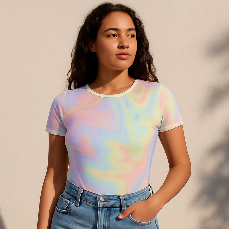 Pastel colored bodysuit Cotton Candy Cloud