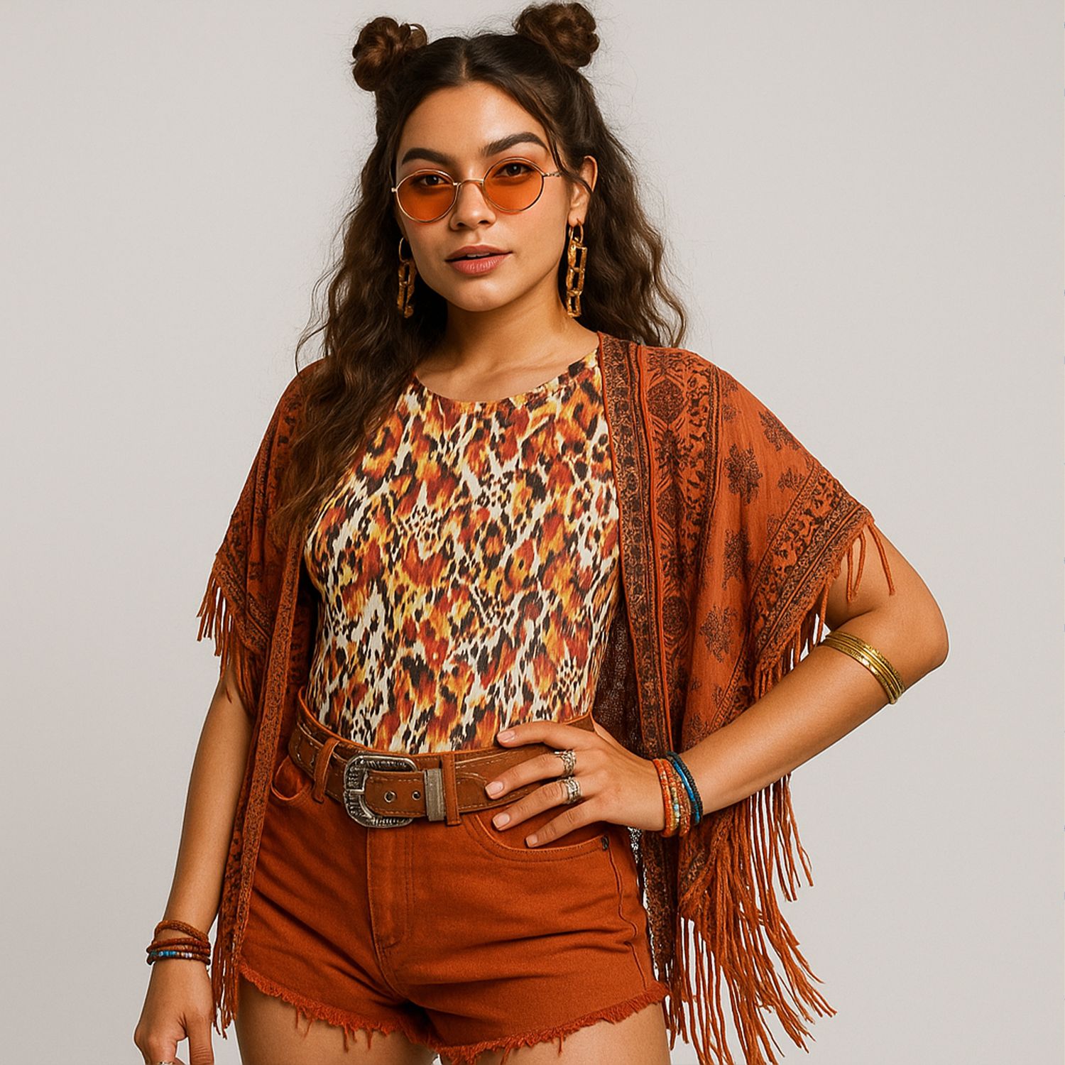 Animal print bodysuit Fierce Sunset