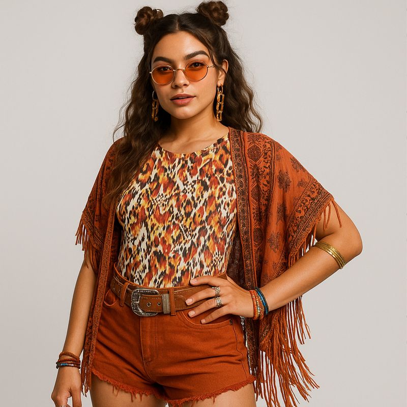 Animal print bodysuit Fierce Sunset