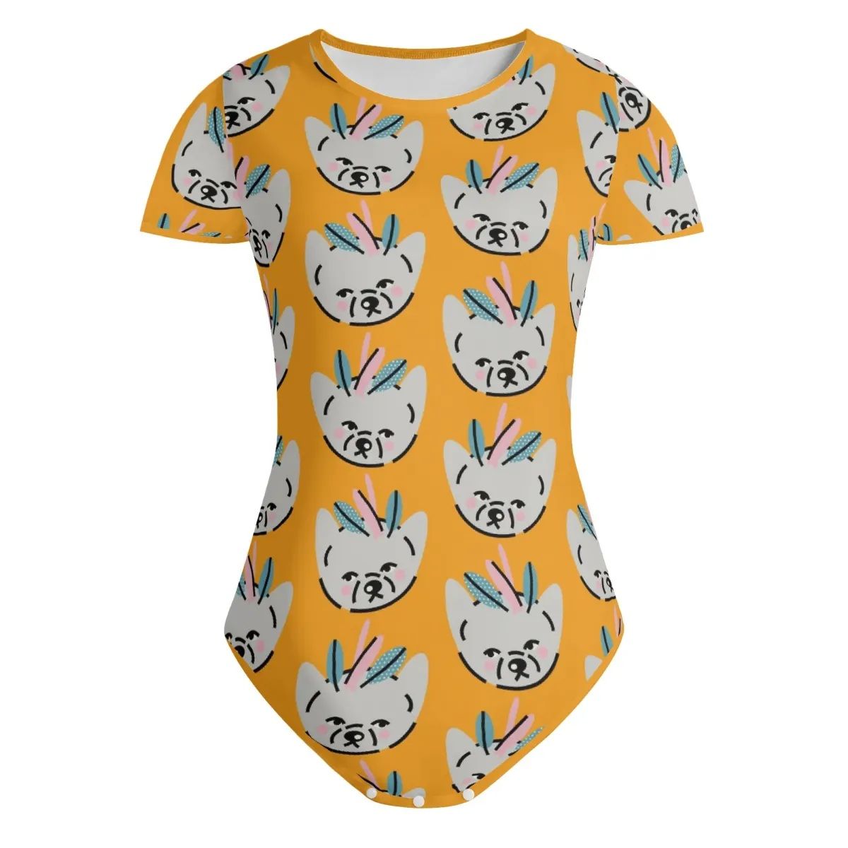 Dog motif bodysuit Sunny Dog Days