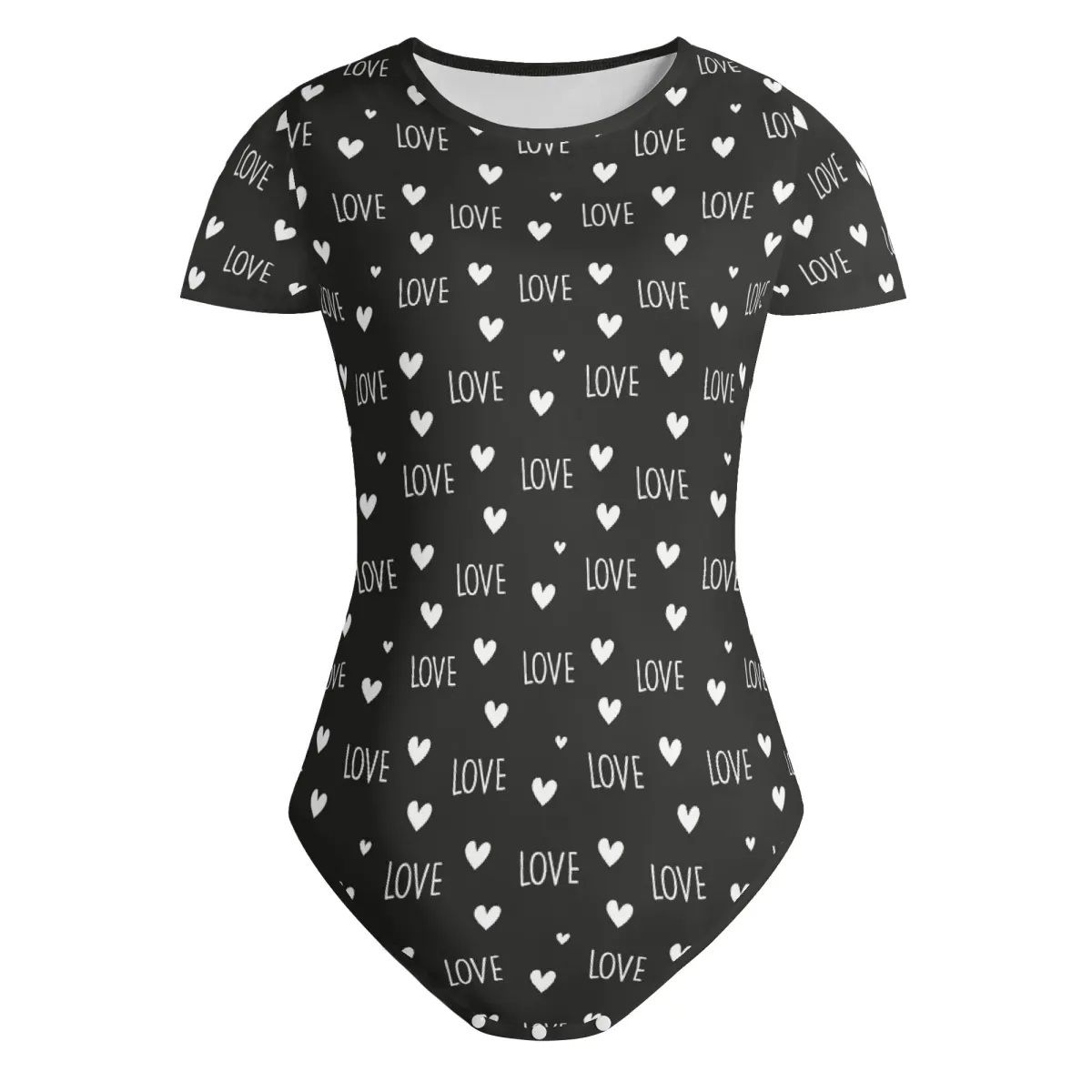 Schwarzer Bodysuit Love Noir