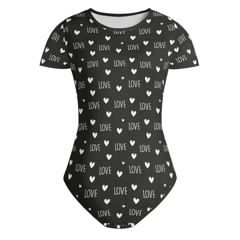 Schwarzer Bodysuit Love Noir